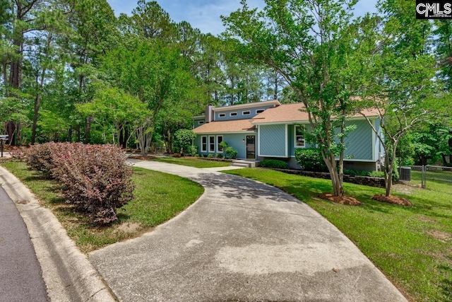2308 Exton Shore Dr, Columbia, SC 29209 - mid-century inspired home with concrete driveway
