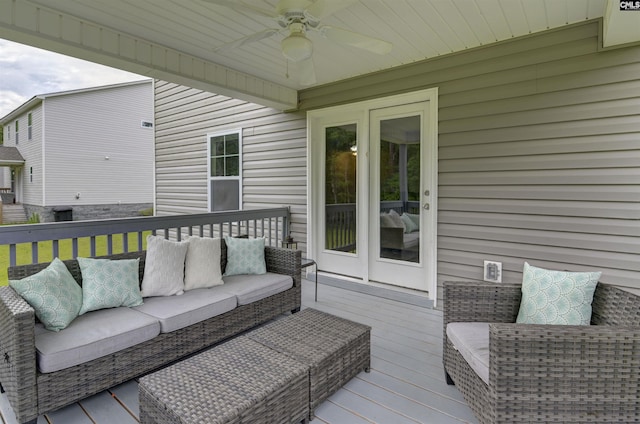 53 Findlay Cir, Elgin, SC 29045 - wooden terrace featuring a ceiling fan