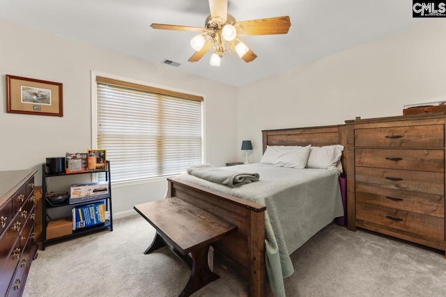 612 Williams Cir, West Columbia, SC 29172 - bedroom featuring light carpet, a ceiling fan, and baseboards