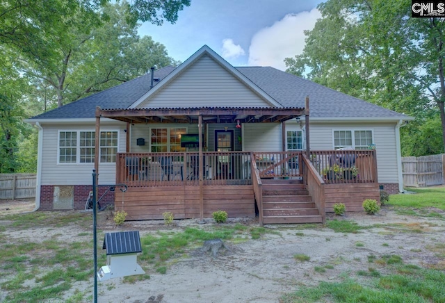 612 Williams Cir, West Columbia, SC 29172 - rear view of house with roof with shingles and stairway