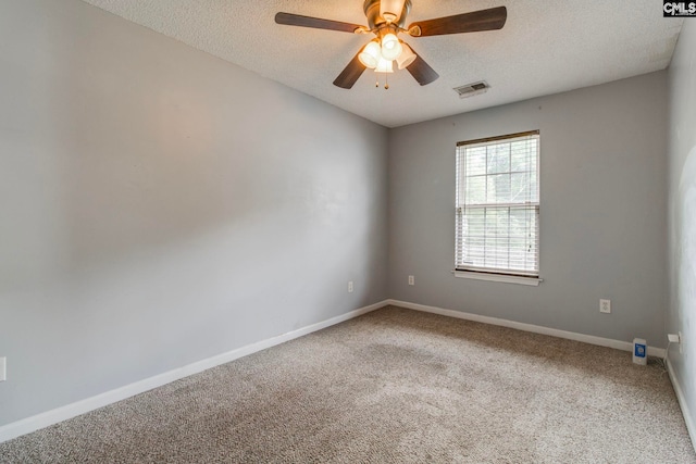 11 Parkhaven Ct, Columbia, SC 29209 - unfurnished room with a textured ceiling, carpet floors, baseboards, and ceiling fan