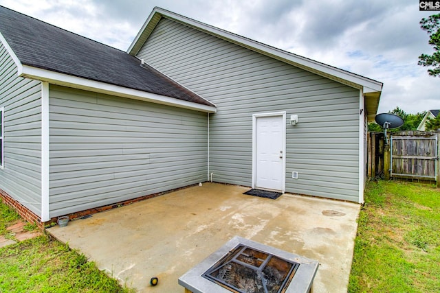 11 Parkhaven Ct, Columbia, SC 29209 - back of house featuring a fire pit, a patio, and a shingled roof