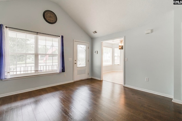 11 Parkhaven Ct, Columbia, SC 29209 - foyer with vaulted ceiling, dark wood finished floors, a ceiling fan, and baseboards