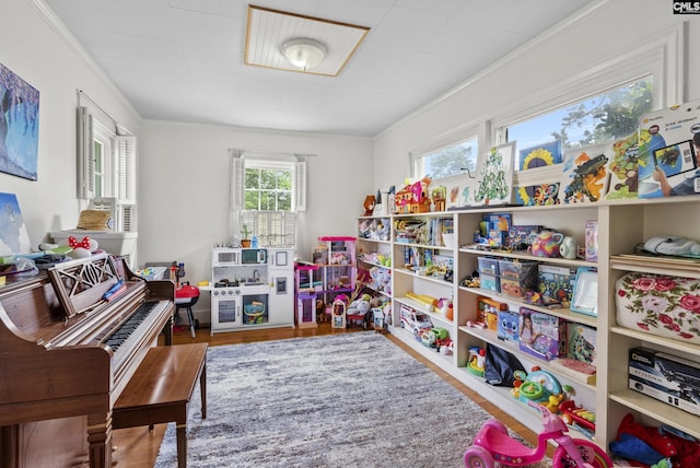303 N Rudolph St, Saluda, SC 29138 - playroom with crown molding and wood finished floors