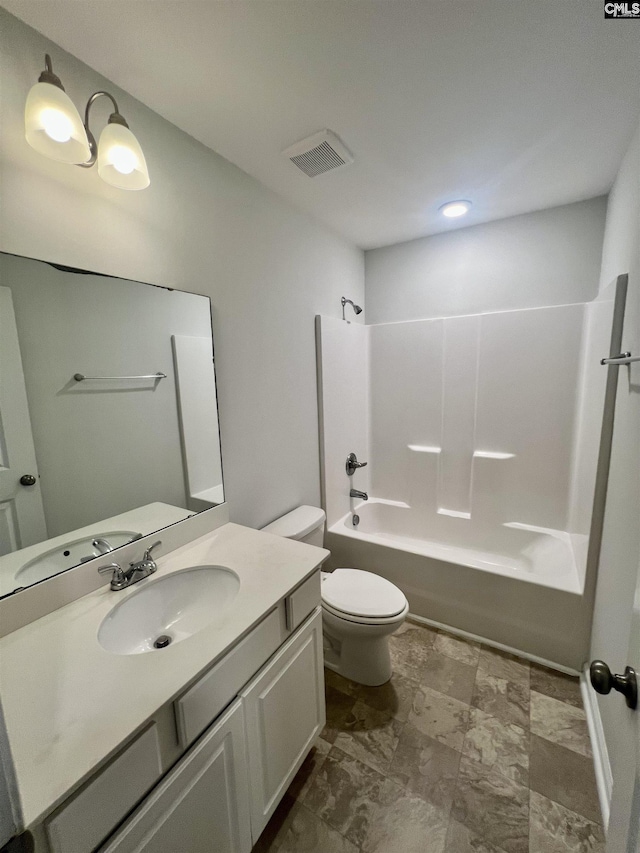 1069 Roscoe Rd, Lexington, SC 29073 - bathroom with vanity, bathtub / shower combination, and toilet