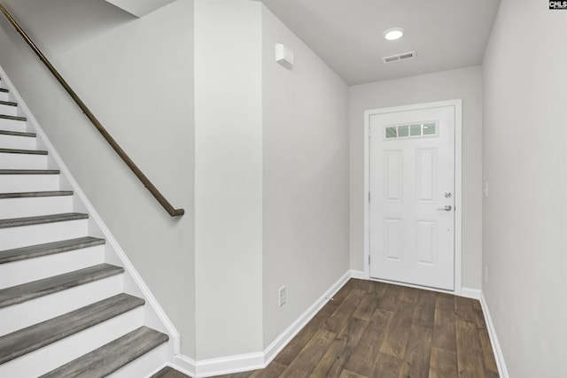 341 Liliana Dr, Columbia, SC 29223 - doorway featuring wood finished floors, baseboards, stairs, and recessed lighting