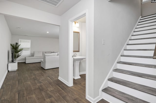 341 Liliana Dr, Columbia, SC 29223 - stairs with wood finished floors and baseboards