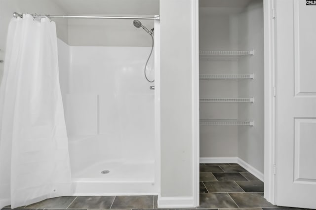341 Liliana Dr, Columbia, SC 29223 - full bath with a shower with curtain, baseboards, and tile patterned flooring