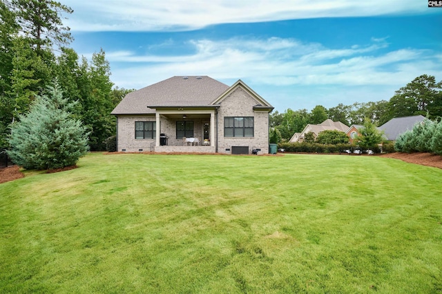 2 Beaver Lake Ct, Elgin, SC 29045 - rear view of property with brick siding, a lawn, and cooling unit