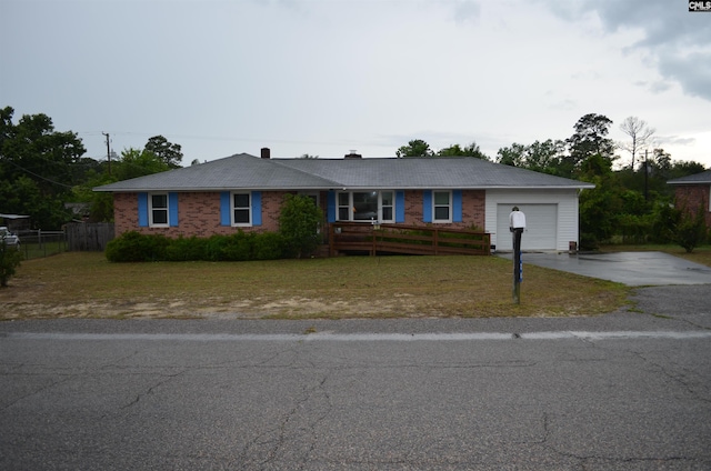 828 Seay Dr, West Columbia, SC 29170 - ranch-style home featuring an attached garage, asphalt driveway, and a chimney