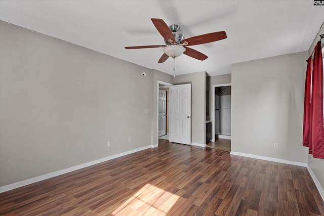 2 Berry Ridge Ct, Columbia, SC 29229 - unfurnished bedroom with baseboards, dark wood-style flooring, and a ceiling fan