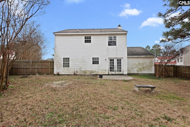 2 Berry Ridge Ct, Columbia, SC 29229 - back of house with french doors, a chimney, and a patio