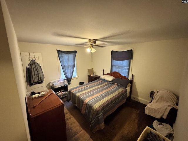 2503 Haile St, Camden, SC 29020 - bedroom featuring wood finished floors, ceiling fan, and baseboards
