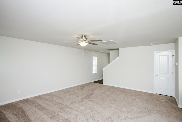 307 Sundew Rd, Elgin, SC 29045 - empty room with ceiling fan, carpet floors, and baseboards