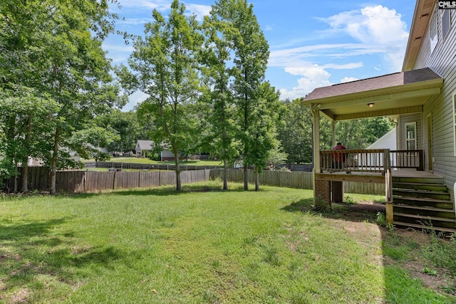 309 Tanners Mill Ct, Chapin, SC 29036 - view of yard with a wooden deck