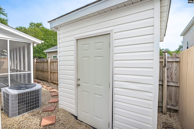 127 Amelia Forest Ln, Columbia, SC 29209 - view of shed featuring cooling unit and a sunroom