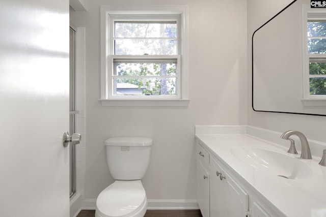 320 N Chelsea Rd, Columbia, SC 29223 - full bathroom featuring vanity, healthy amount of natural light, toilet, and an enclosed shower