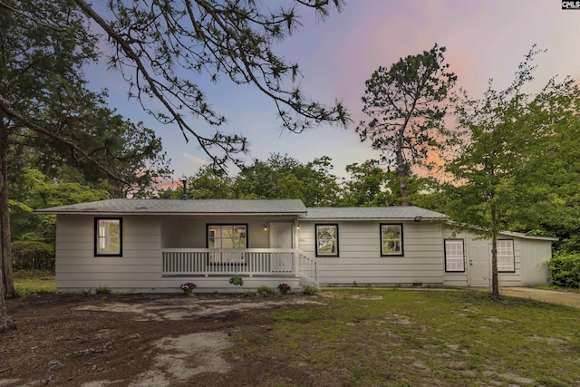 3201 Wilton Rd, West Columbia, SC 29170 - ranch-style house with covered porch and a yard
