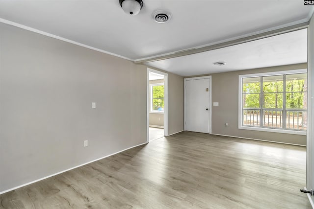 3201 Wilton Rd, West Columbia, SC 29170 - empty room with crown molding, wood finished floors, and baseboards