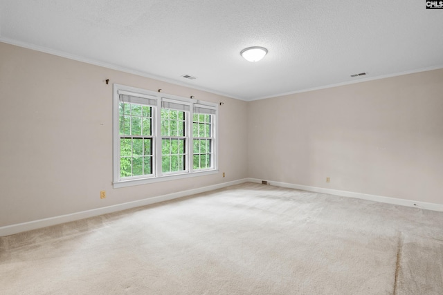 117 Brookspring Rd, Columbia, SC 29223 - carpeted empty room with baseboards, crown molding, and a textured ceiling