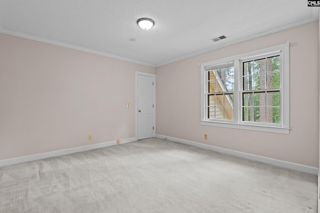 117 Brookspring Rd, Columbia, SC 29223 - carpeted empty room with ornamental molding, a textured ceiling, and baseboards