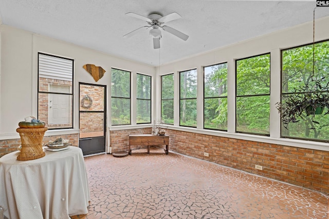 117 Brookspring Rd, Columbia, SC 29223 - sunroom / solarium with brick wall and a textured ceiling