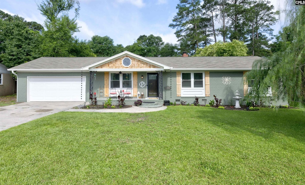 137 Idlewood Cir, West Columbia, SC 29170 - single story home featuring covered porch, brick siding, and an attached garage
