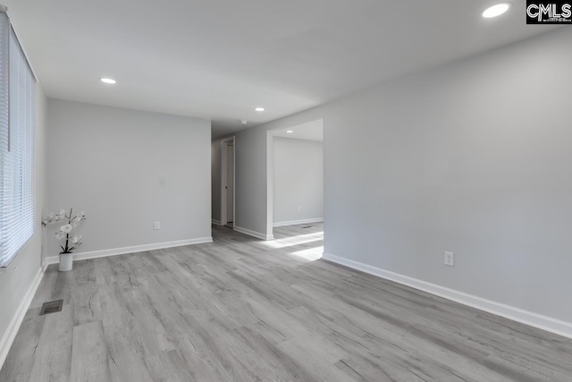 104 Big John Rd, Elgin, SC 29045 - empty room with recessed lighting, wood finished floors, and baseboards