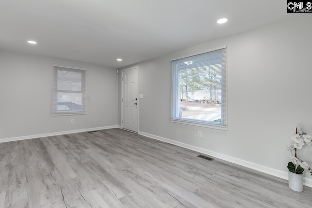 104 Big John Rd, Elgin, SC 29045 - entryway with wood finished floors, recessed lighting, and baseboards