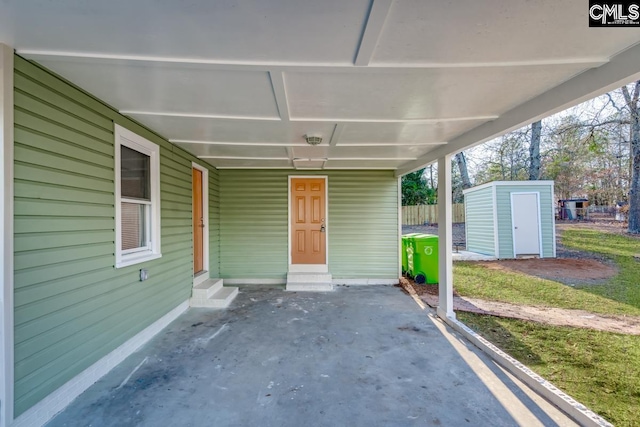 104 Big John Rd, Elgin, SC 29045 - view of patio featuring entry steps and an attached carport