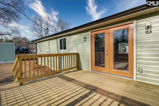 104 Big John Rd, Elgin, SC 29045 - wooden deck featuring french doors