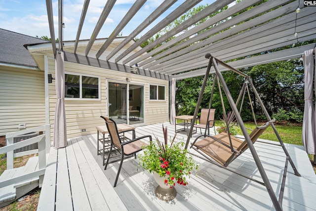 144 Stephanie Dr, Lexington, SC 29073 - wooden terrace with a pergola