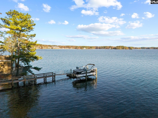 208 Ballentine Ln, Chapin, SC 29036 - dock area featuring a water view and boat lift