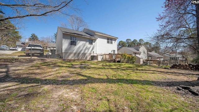 530 Pin Oak Dr, Lexington, SC 29073 - back of property with a deck and central air condition unit