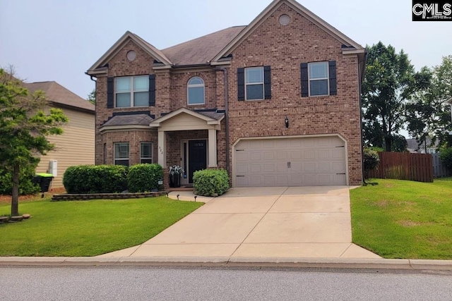 522 Meadow Grass Ln, Lexington, SC 29072 - traditional-style house featuring brick siding, a garage, and driveway