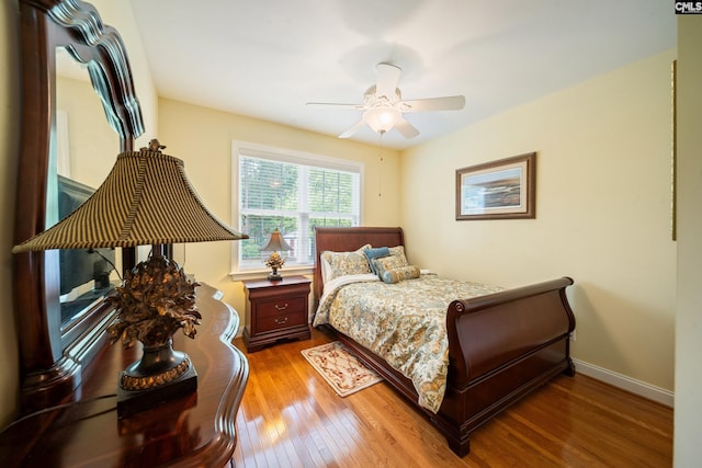 55 Hickory Woods Ct, Columbia, SC 29223 - bedroom featuring wood-type flooring, ceiling fan, and baseboards