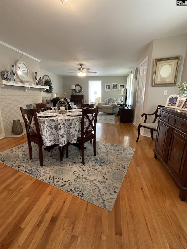 150 Azalea Ave, Bamberg, SC 29003 - dining area with a ceiling fan and light wood-type flooring