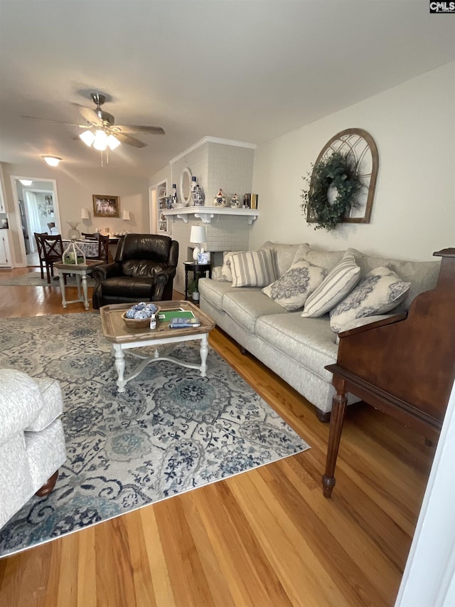 150 Azalea Ave, Bamberg, SC 29003 - living area featuring wood finished floors and ceiling fan