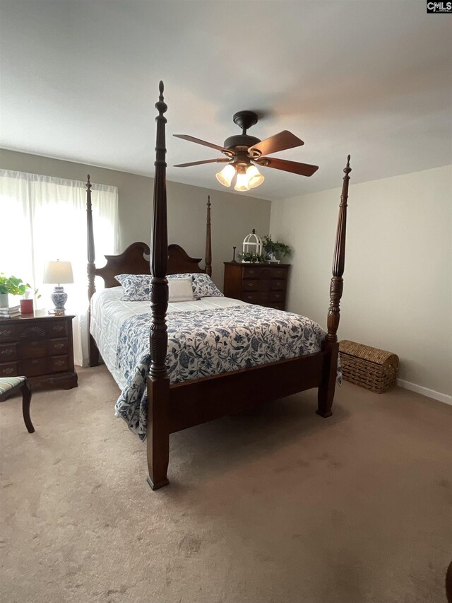 150 Azalea Ave, Bamberg, SC 29003 - bedroom with light carpet and a ceiling fan