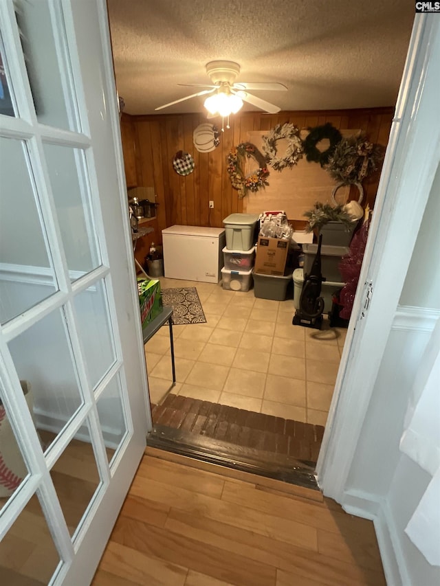 150 Azalea Ave, Bamberg, SC 29003 - interior space with a textured ceiling, wooden walls, and wood finished floors
