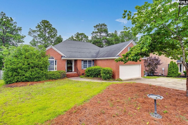 311 Hillridge Way, Columbia, SC 29229 - view of front facade featuring brick siding, driveway, a front yard, and a garage
