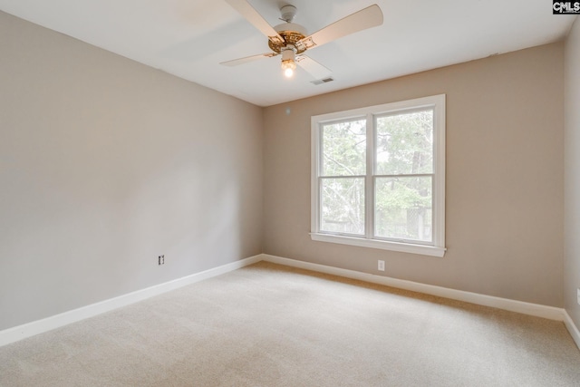 311 Hillridge Way, Columbia, SC 29229 - empty room featuring baseboards, light carpet, and ceiling fan