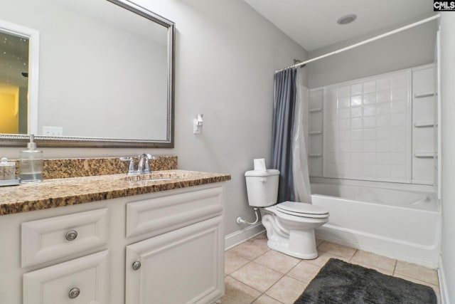 546 Caladium Way, Columbia, SC 29229 - bathroom with tile patterned floors, toilet, vanity, shower / bath combo, and baseboards