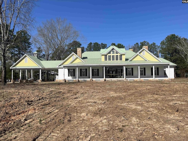 88C Tombfield Rd, Camden, SC 29020 - back of property featuring covered porch and a chimney