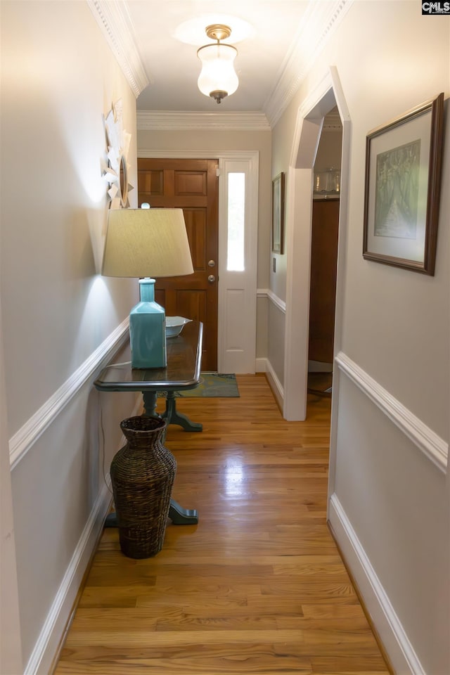 213 River Xing, Lexington, SC 29072 - foyer with light wood-style floors, ornamental molding, and baseboards