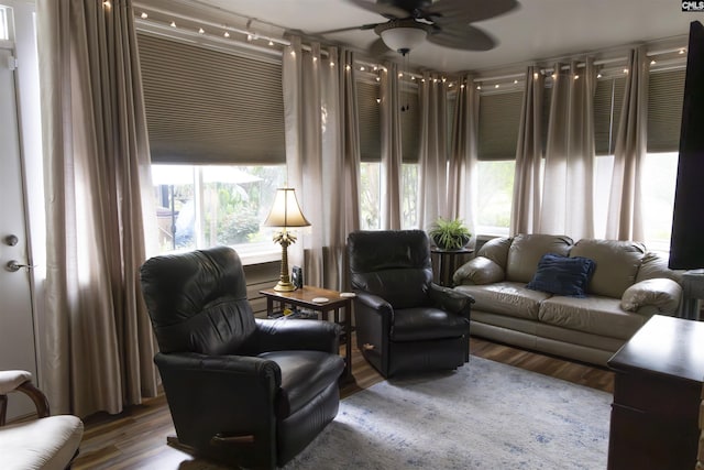 213 River Xing, Lexington, SC 29072 - living area with ceiling fan and wood finished floors