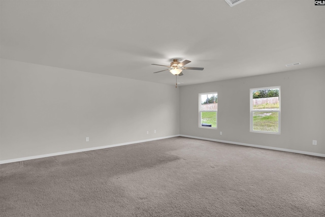313 Greenwood Valley Ct, Elgin, SC 29045 - spare room with ceiling fan, baseboards, and carpet flooring