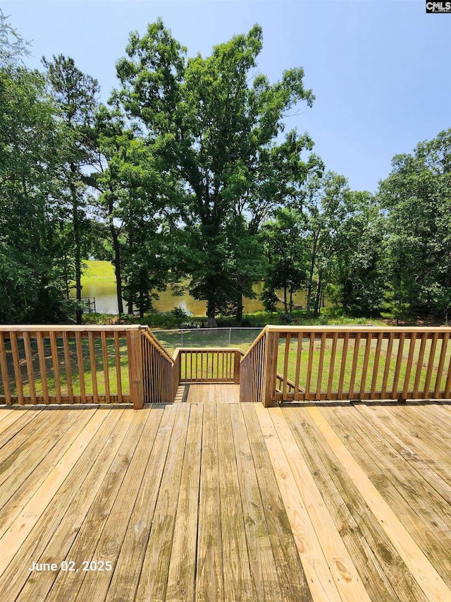 2675 Rolling Hills Rd, Ridgeway, SC 29130 - wooden terrace featuring view of wooded area