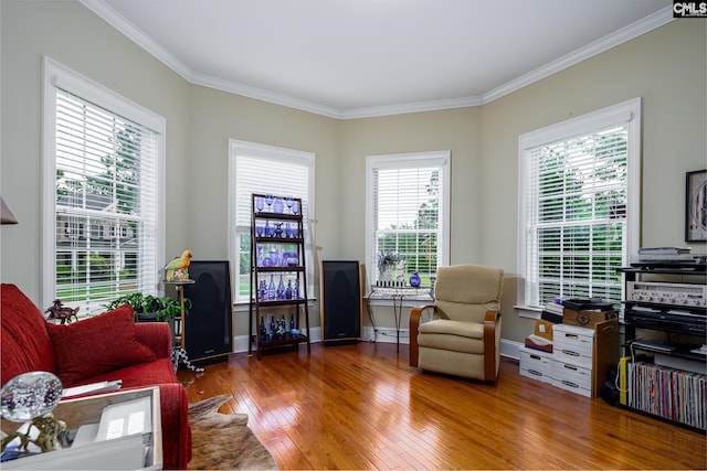 237 Peninsula Way, Columbia, SC 29229 - living room featuring hardwood / wood-style floors, ornamental molding, and baseboards