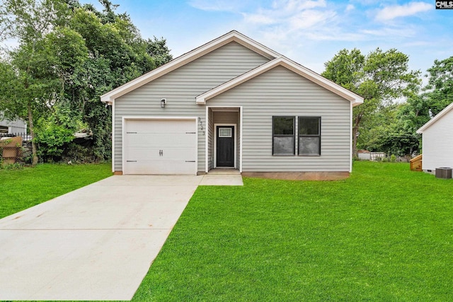 3723 Hoyt St, Columbia, SC 29223 - view of front of property with a front yard, a garage, and driveway